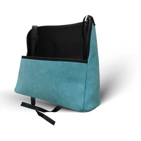 Consola central del coche con compartimento de almacenamiento para documentos y teléfonos móviles (azul)