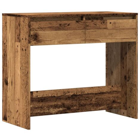 Consola de entrada moderna con cajones 89 x 41 x 76,5 cm madera contrachapada marrón envejecido DEC032279