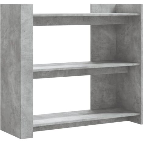 Consola de entrada moderna con estantes 100 x 35 x 90 cm madera contrachapada gris DEC032013