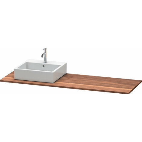 Encimera de baño madera maciza sin tratar 160x30x6 cm