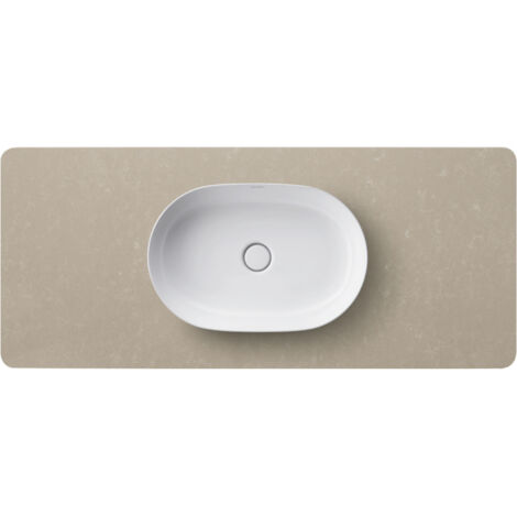 Consola de piedra de cuarzo Duravit Luv LU9466, anchura 1388mm,