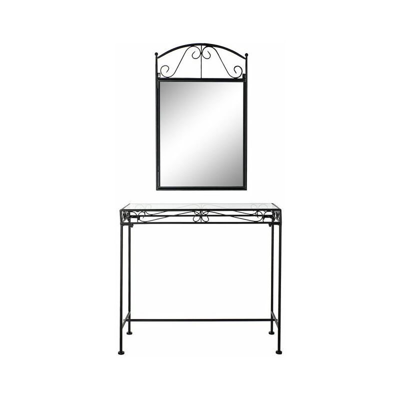

Consola DKD Home Decor Negro Forja Espejo (2 pcs) (80 x 30 x 75 cm) (50 x 2 x 80 cm)