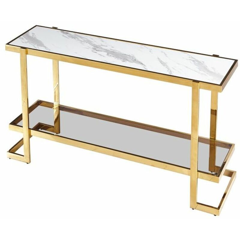 

Consola DKD Home Decor Mármol Acero Dorado (140 x 36 x 78 cm)