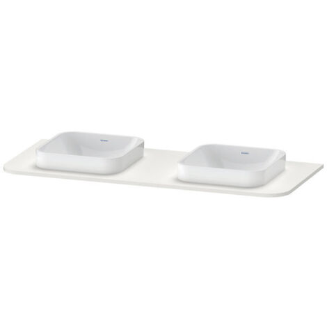 Consola Duravit Happy D.2 Plus, 1300x550 mm, 2 recortes, para