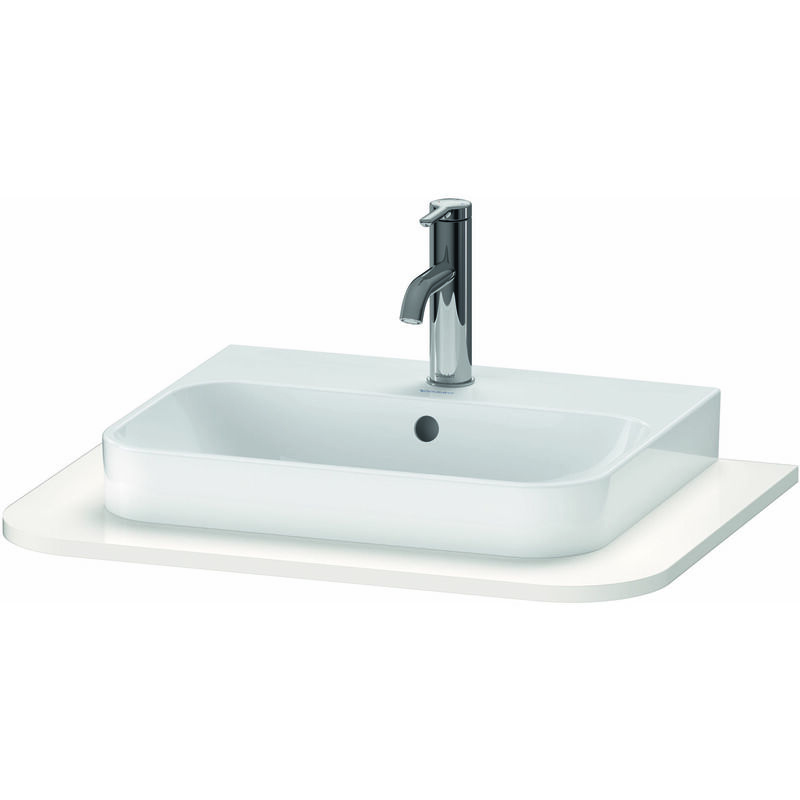 

Consola Duravit Happy D.2 Plus HP031B, 650x480 mm, 1 hueco, para base de lavabo HP4940, HP4960, Color (frente/cuerpo): Blanco seda lacado mate