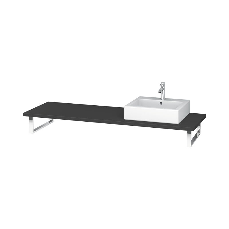 

Consola Duravit Vero variable 096C, con un recorte, Color (frente/cuerpo): Grafito Mate Decoración - VE096C04949