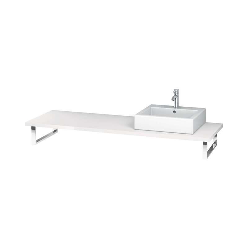 

Consola Duravit Vero variable 096C, con un recorte, Color (frente/cuerpo): Laca blanca de alto brillo - VE096C08585