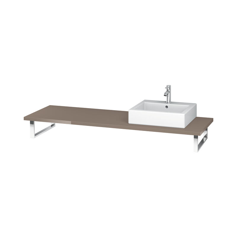 

Consola Duravit Vero variable 096C, con un recorte, Color (frente/cuerpo): Cappuccino laca alto brillo - VE096C08686