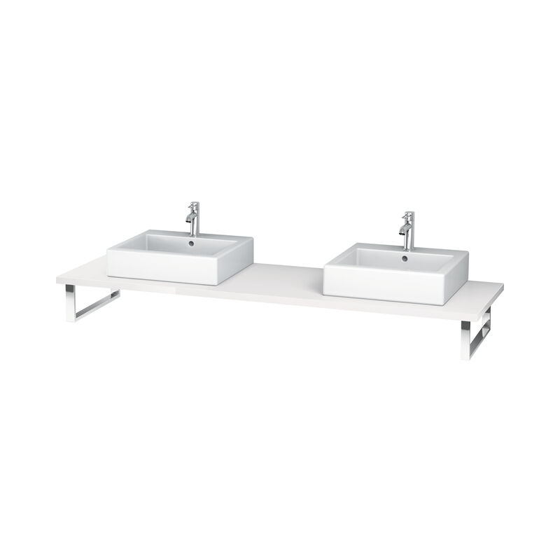 

Duravit Ag - Consola Duravit Vero variable 097C, con 2 recortes, Color (frente/cuerpo): Decoración blanca de alto brillo - VE097C02222