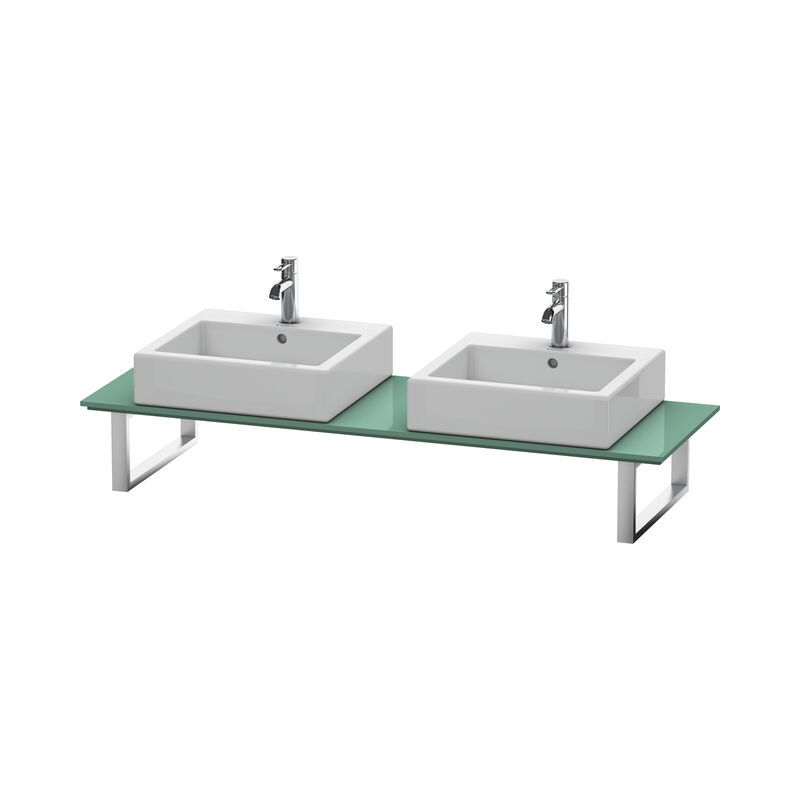 

Consola Duravit X-Large para lavabo superior, 015C, con dos orificios, para versión con pre-pared, profundidad 480 mm, Color (frente/cuerpo): Jade