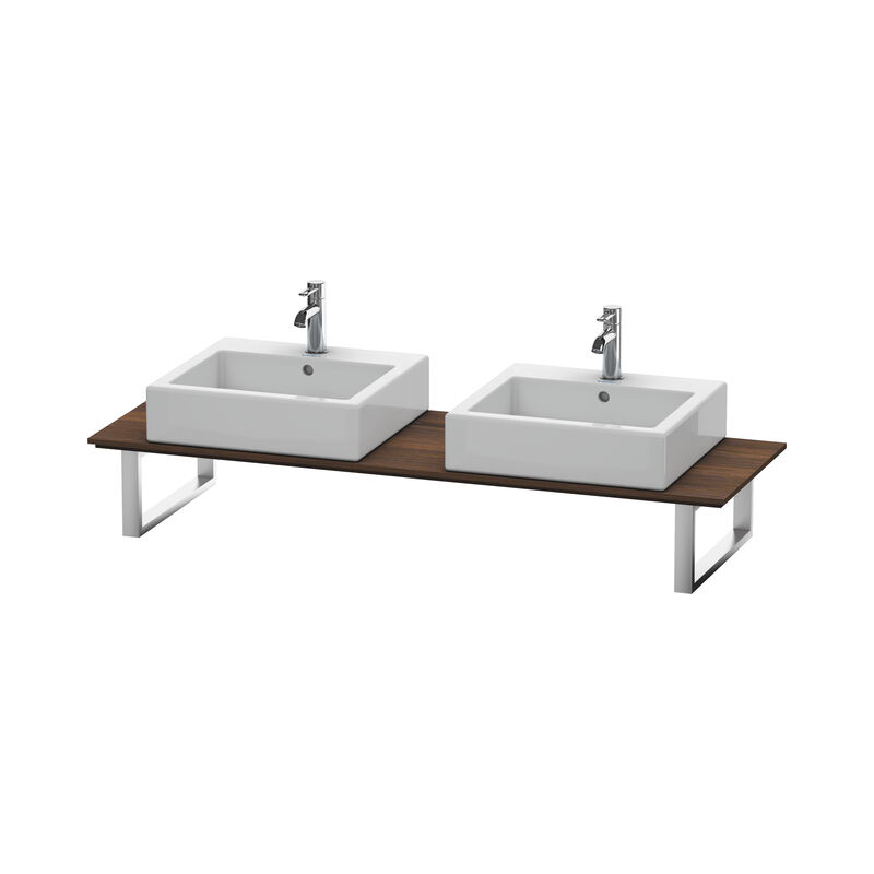 

Consola Duravit X-Large para lavabo superior, 015C, con dos orificios, para versión con pre-pared, profundidad 480 mm, Color (frente/cuerpo): Nogal