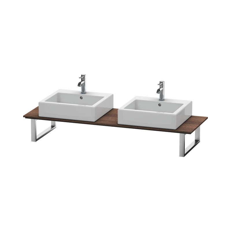 

Consola Duravit X-Large para lavabo superior, 017C, con dos orificios, para esquina derecha, profundidad 480 mm, Color (frente/cuerpo): Castaño