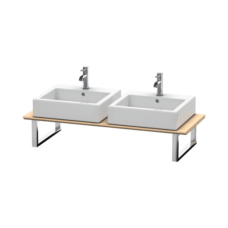 

Consola Duravit X-Large para lavabo superior, 018C, con dos orificios, para nicho, profundidad 480 mm, Color (frente/cuerpo): Roble cepillado Chapa