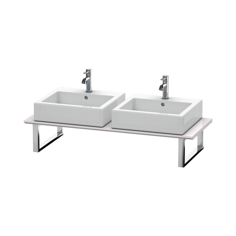 

Consola Duravit X-Large para lavabo superior, 018C, con dos orificios, para nicho, profundidad 480 mm, Color (frente/cuerpo): Laca blanca lila alto