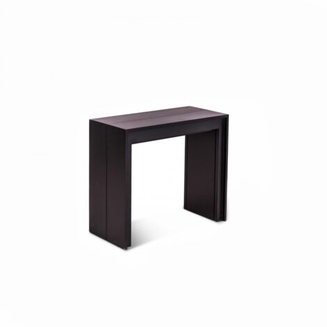 Consola Extensible en MDF Negro Pinocchio STS - 90cm x 42,5/302,5cm x 76cm