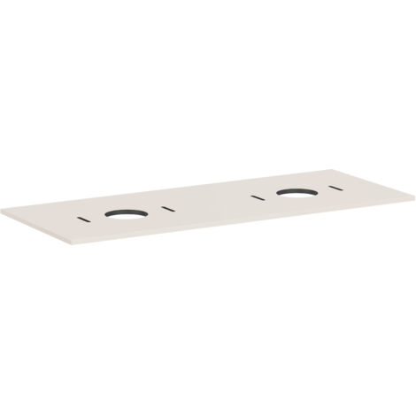 consola hansgrohe Xilesa E con 2 recortes para lavabo sobre
