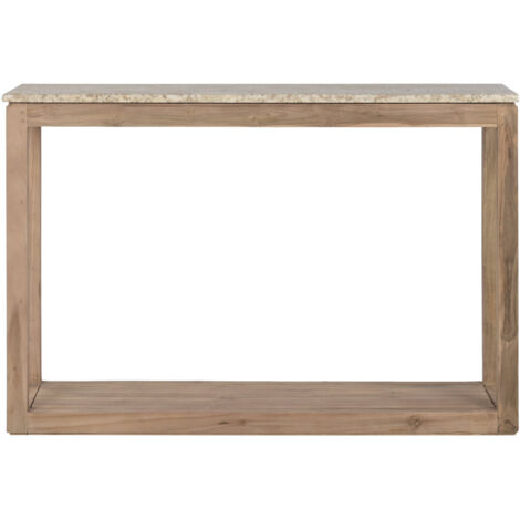 Consola Madera Reciclada Marmol 120X40X82 Natural