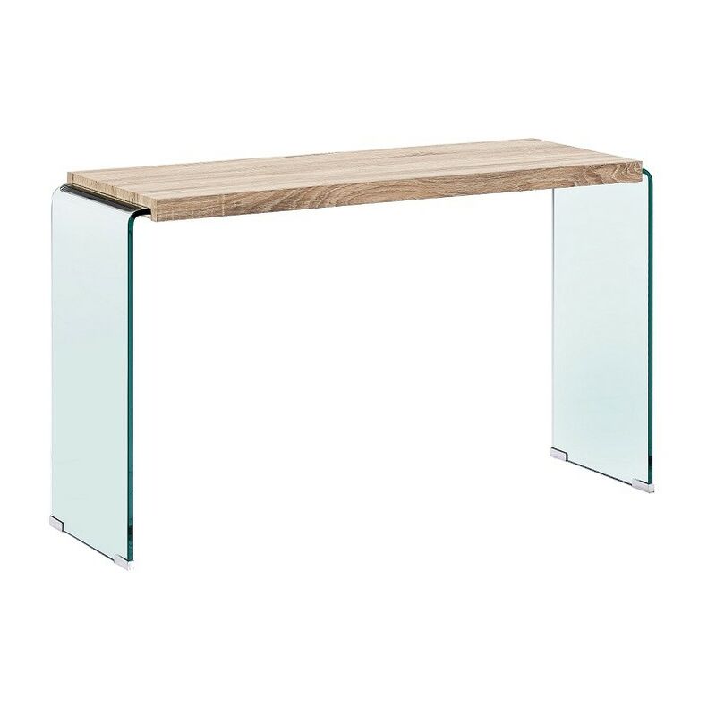

Consola Mesa OSIRIS, madera, cristal curvado, 120 x 40 cms