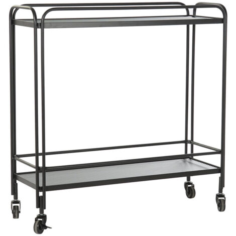 Consola Metal Cristal 80X28X80,5 Negro MB197291