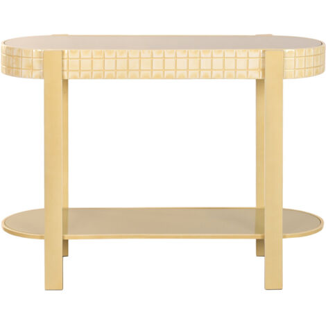 Consola Metal Cristal Templado 112X40X81,5 Mosaico