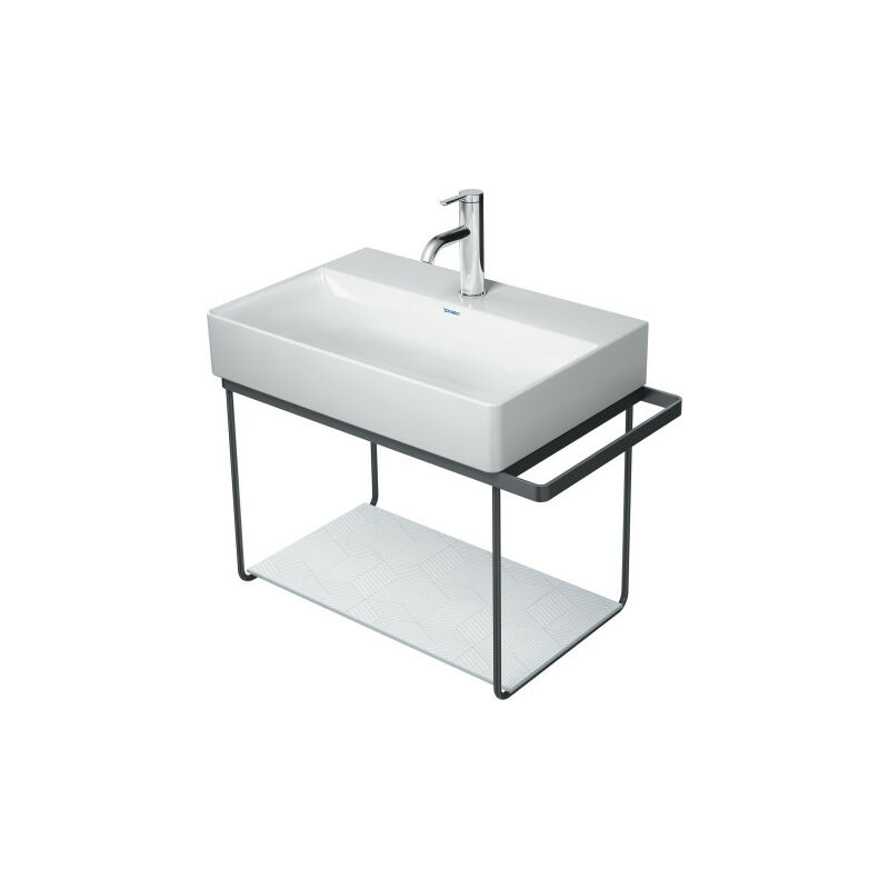 

Consola metálica Duravit DuraSquare 66,5x38,1cm, para lavabo 235660, toallero, montaje en pared, color: Negro Mate - 0031144600