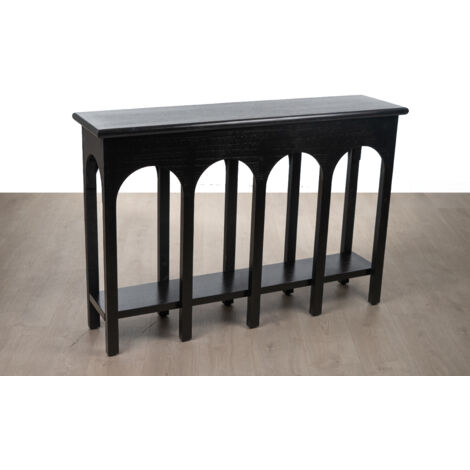 Consola Negra Madera Paulonia 836