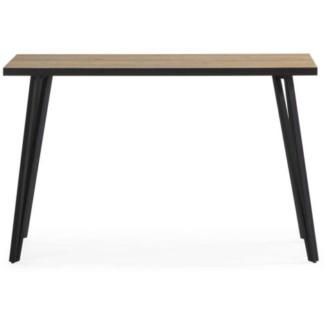 Consola para recibidor 1 cajón Mateo acabado bocamina/negro, 77cm(alto) 120cm(ancho) 40cm(fondo)