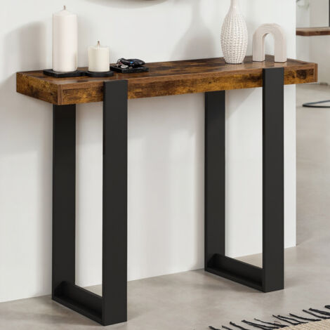 Consola PHOENIX de madera envejecida y negro
