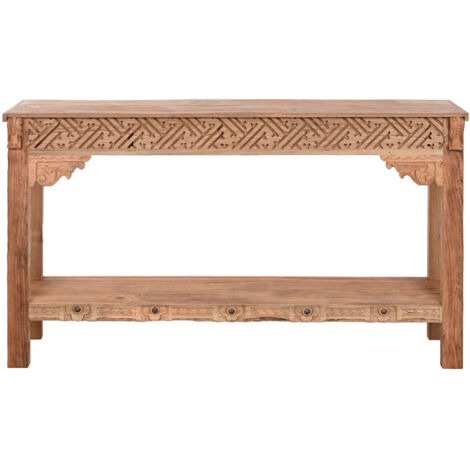 Consola Teca Reciclada 140X37X80 Tallado Surtido