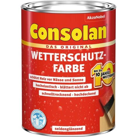Consolan Wetterschutzfarbe Silbergrau 0,75 Ltr.