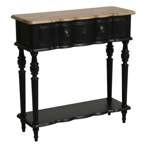 Console 1 tiroir - Bois - Noir - Interior's
