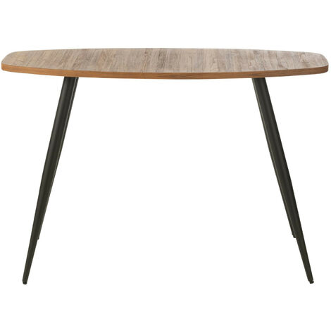Console 120x40x80 cm en teck marron et métal noir - DOXY