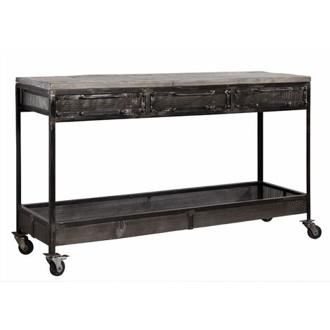Console 150x45 Manguier laqué Gris HEAVY INDUSTRY 121
