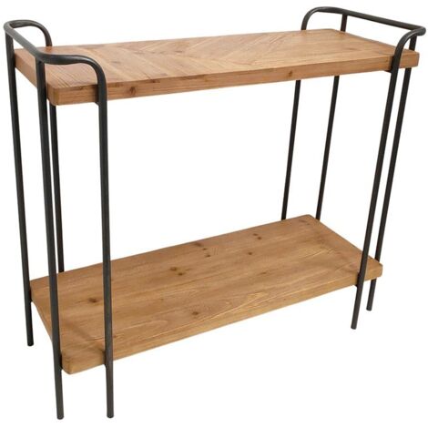 Console 2 niveau en bois clair ATELIER