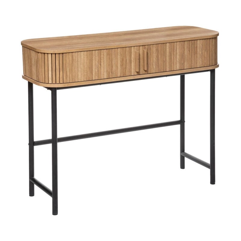 Atmosphera - Console 2 Portes 'Colva' 100cm Beige & Noir