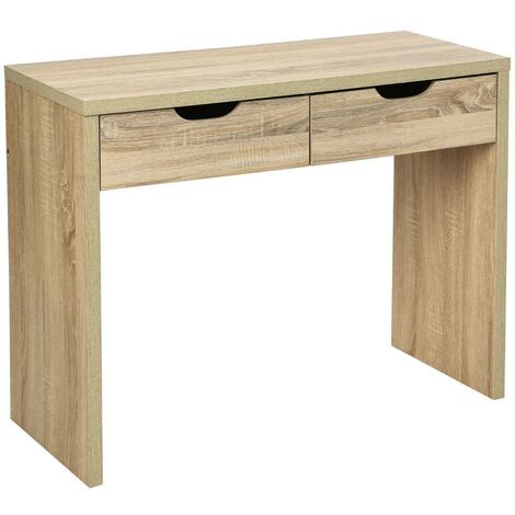 Console 2 tiroirs Bivoak effet chêne naturel - Atmosphera créateur d'intérieur
