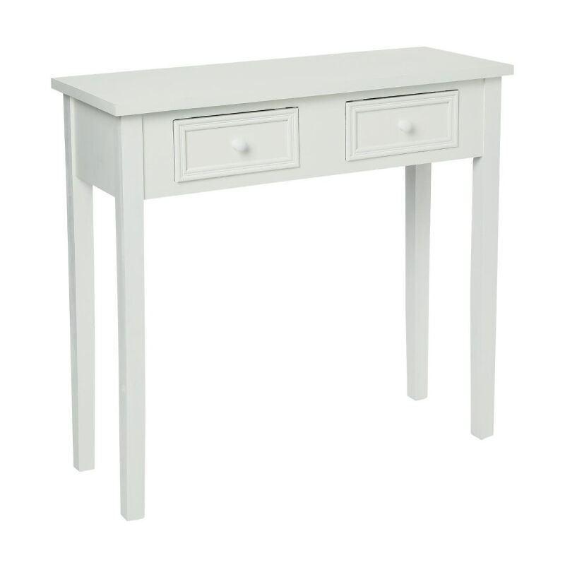 Console 2 Tiroirs "Charme" 80cm Blanc