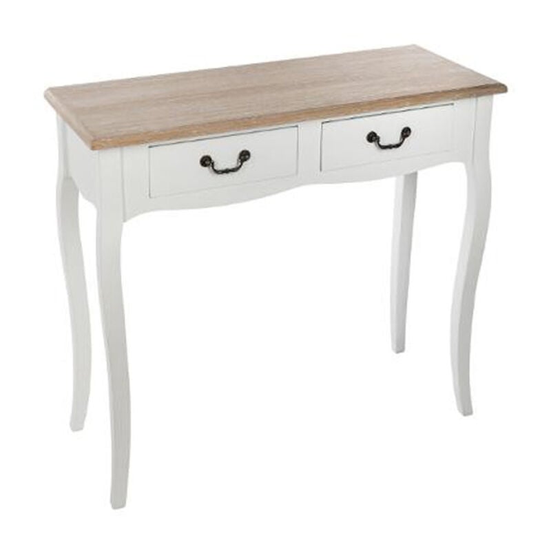 Atmosphera - Console 2 Tiroirs 'Chrysa' 86cm Naturel