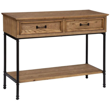 Console 2 Tiroirs Design "Danik" 110cm Naturel