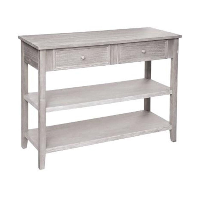 Console 2 Tiroirs en Bois 'Charme' 110cm Naturel