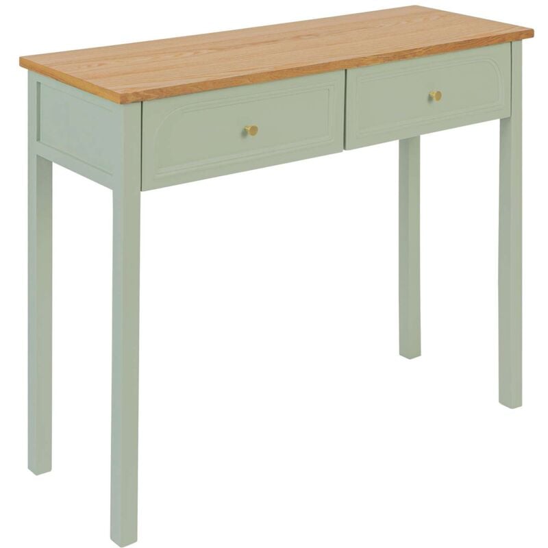 Console 2 tiroirs en bois mohea