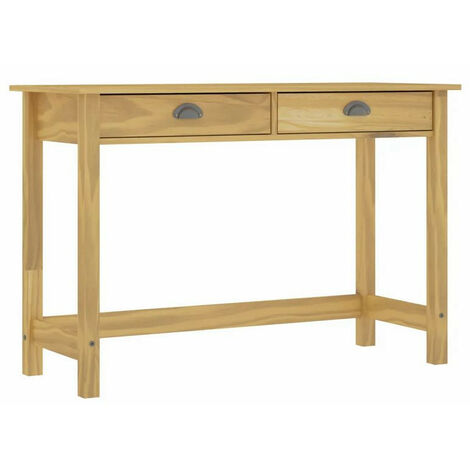 Console 2 tiroirs pin massif clair Ranny