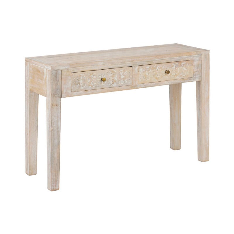 Atmosphera - Console 2 Tiroirs 'Shirel' 120cm Naturel