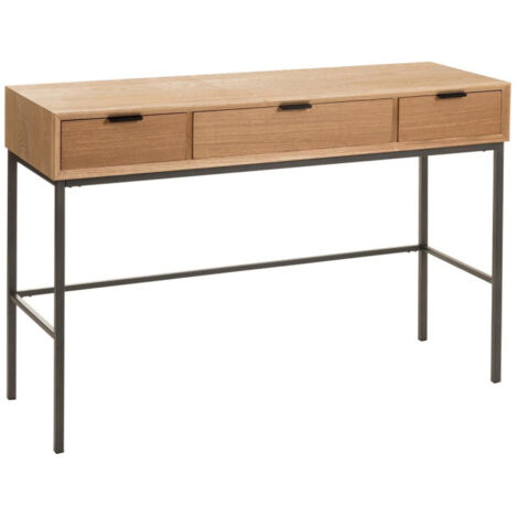 Console 3 Tiroirs en Bois "Dresa" 120cm Naturel