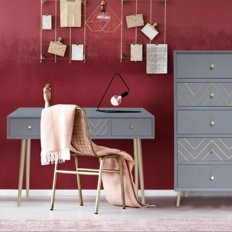 Console 3 tiroirs Mulroy Gris - Gris