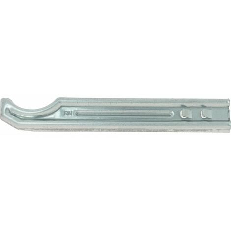 Console à sceller en U pour radiateur fonte - Acier zingué blanc - Axe 255 mm