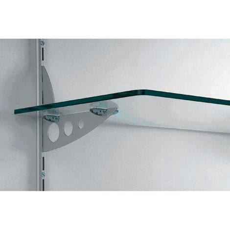 Console ajourée Design DMA Soft Design pas de 37 mm aluminium finition argent satiné longueur 380 mm - SOFADI