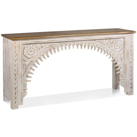 Console ALAMBIA – Bois massif de manguier blanchi