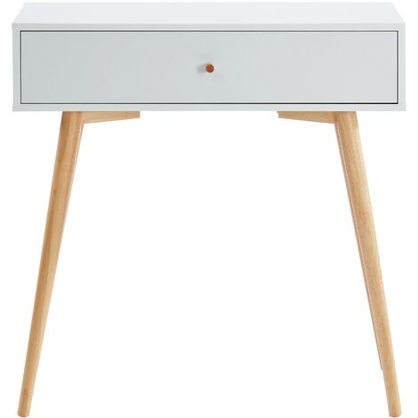 Console ANNETTE Blanc 1 Tiroir - L80cm - Blanc