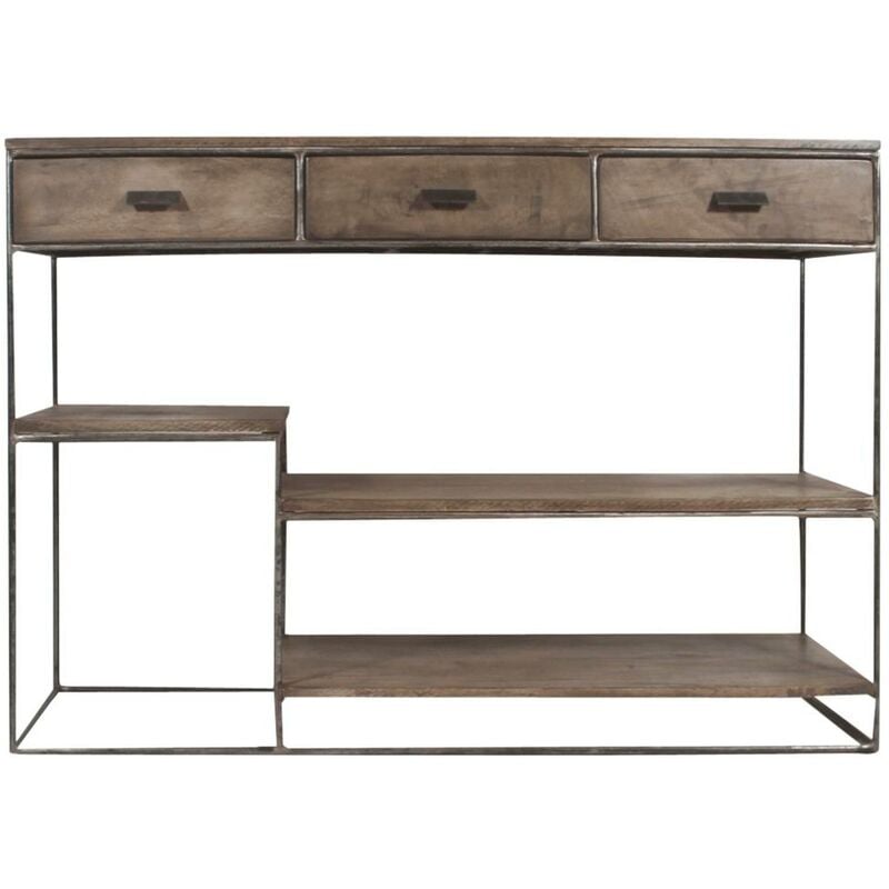 Made In Meubles - Console en bois de manguier marron Yaelle